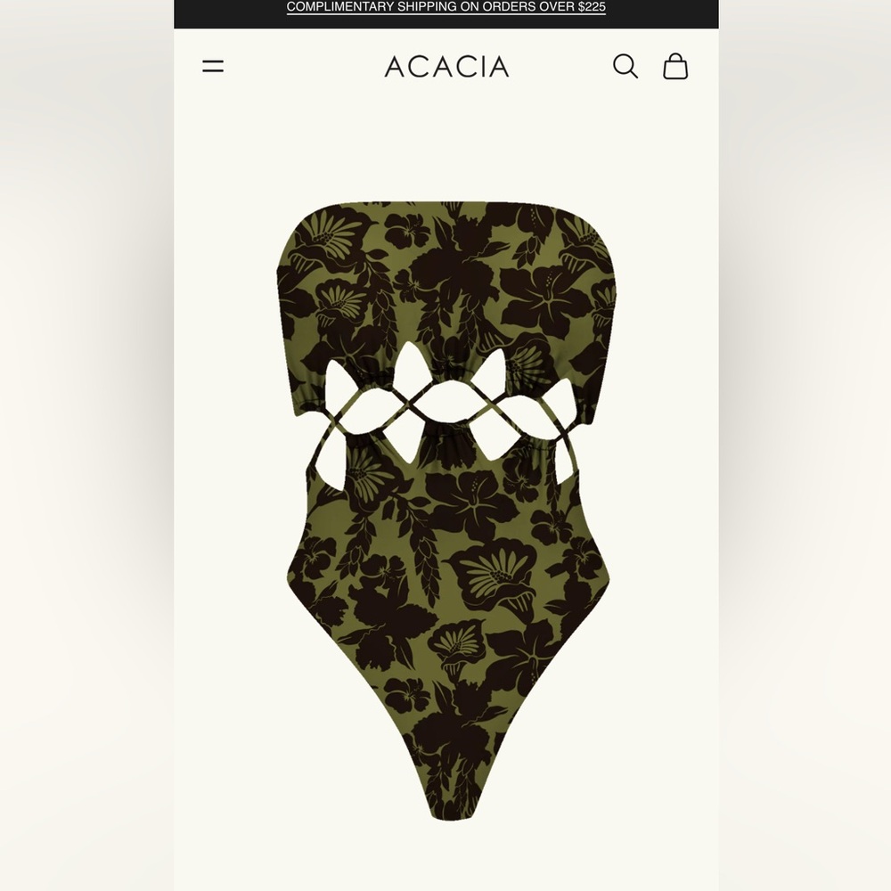 Acacia Swimwear Mundaka One Piece Size Small